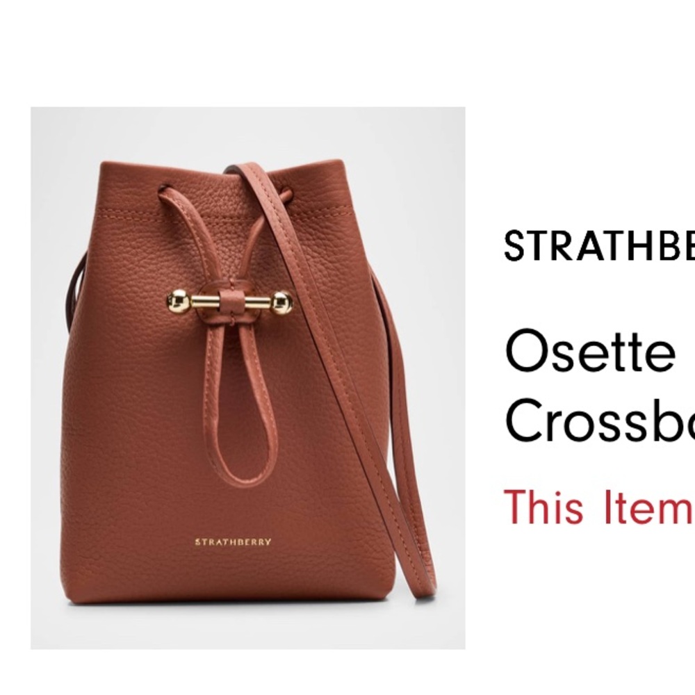 Strathberry Osette Midi Pouch in Sienna